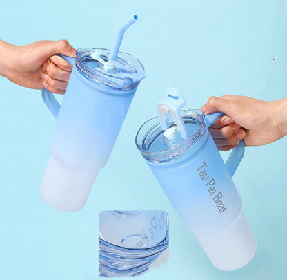 3-Piece Insulated Tumbler Set with Handle & Straw